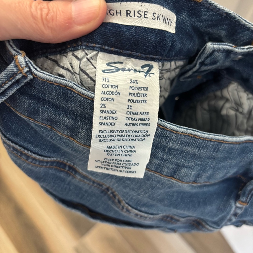 Seven7 Dark Blue Skinny Jeans - Picture 8 of 8
